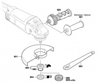 Bosch 3 601 H55 M00 Gws 26-180 Jh Angle Grinder 230 V / Eu Spare Parts